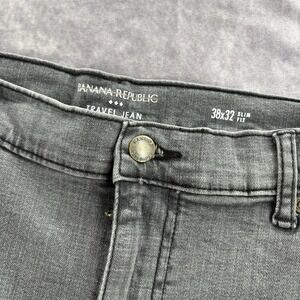 Banana Republic Traveler Jeans Mens 38x32 Gray Slim Fit